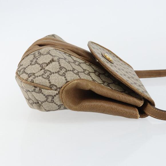 GUCCI GG Plus Supreme Shoulder Bag PVC Leather Beige Gold Auth th6331 - Picture 3 of 16